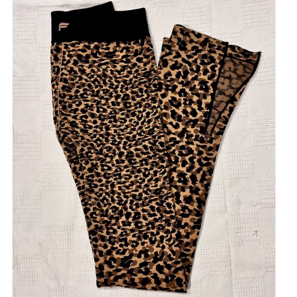 Fabletics Flared Leopard Print Pants - Picture 2 of 5